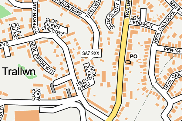 SA7 9XX map - OS OpenMap – Local (Ordnance Survey)