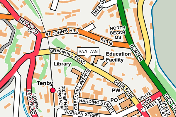 SA70 7AN map - OS OpenMap – Local (Ordnance Survey)