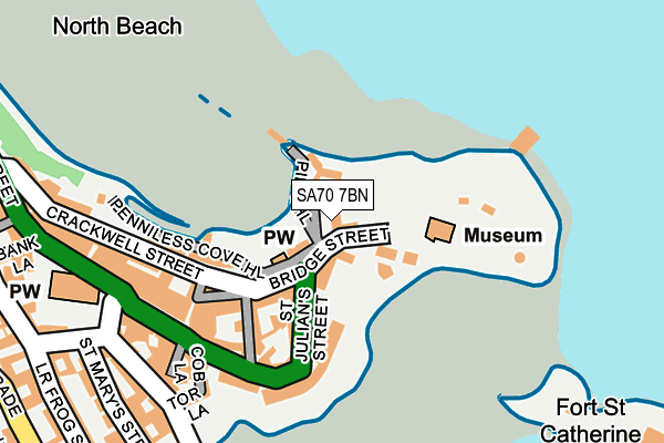 SA70 7BN map - OS OpenMap – Local (Ordnance Survey)