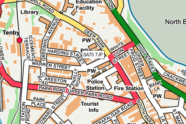 SA70 7JP map - OS OpenMap – Local (Ordnance Survey)