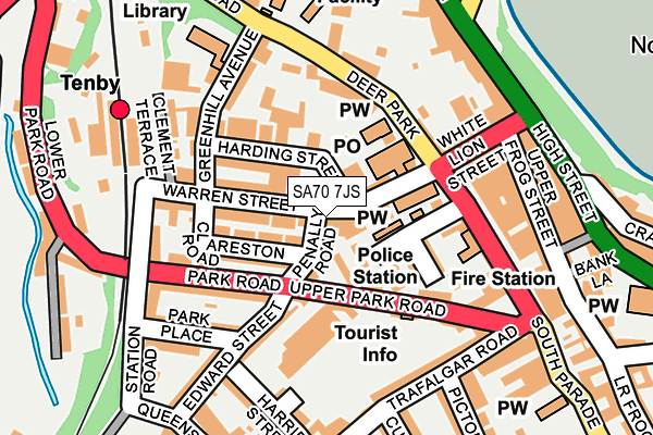 SA70 7JS map - OS OpenMap – Local (Ordnance Survey)
