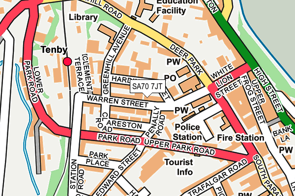 SA70 7JT map - OS OpenMap – Local (Ordnance Survey)