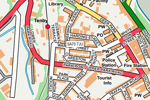 SA70 7JU map - OS OpenMap – Local (Ordnance Survey)