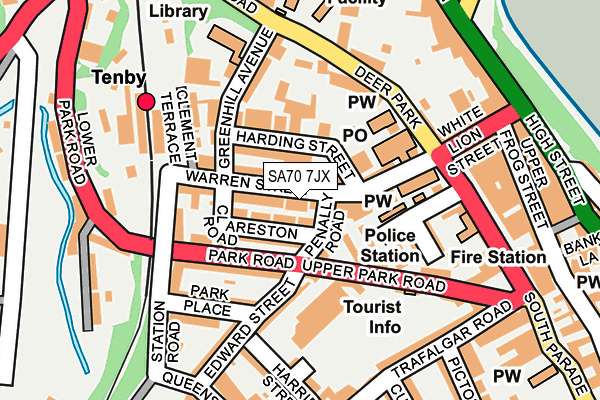 SA70 7JX map - OS OpenMap – Local (Ordnance Survey)