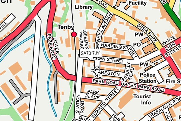 SA70 7JY map - OS OpenMap – Local (Ordnance Survey)