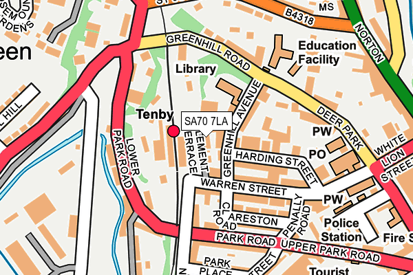 SA70 7LA map - OS OpenMap – Local (Ordnance Survey)