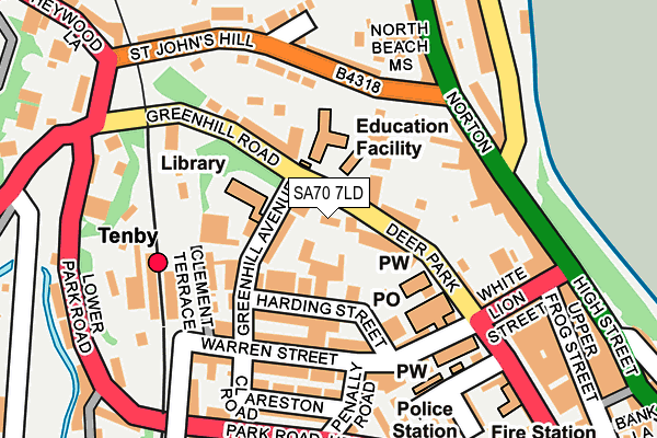 SA70 7LD map - OS OpenMap – Local (Ordnance Survey)
