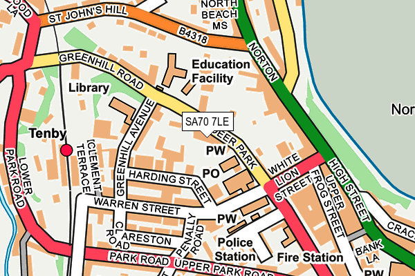 SA70 7LE map - OS OpenMap – Local (Ordnance Survey)
