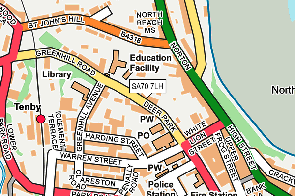 SA70 7LH map - OS OpenMap – Local (Ordnance Survey)