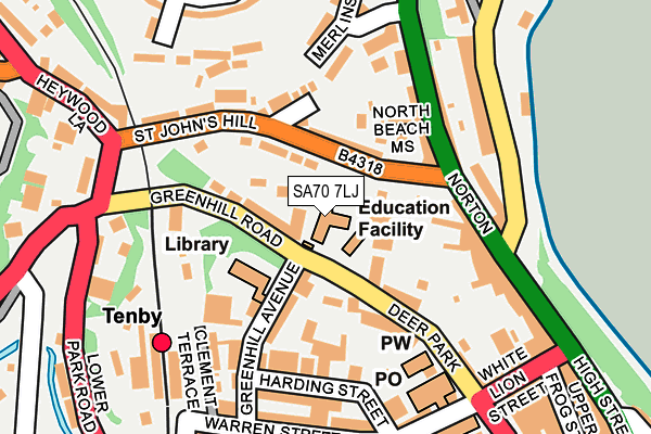 SA70 7LJ map - OS OpenMap – Local (Ordnance Survey)