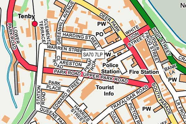 SA70 7LP map - OS OpenMap – Local (Ordnance Survey)