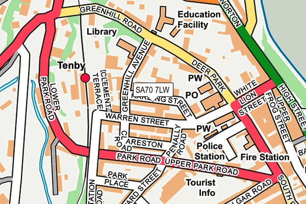 SA70 7LW map - OS OpenMap – Local (Ordnance Survey)