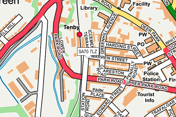 SA70 7LZ map - OS OpenMap – Local (Ordnance Survey)