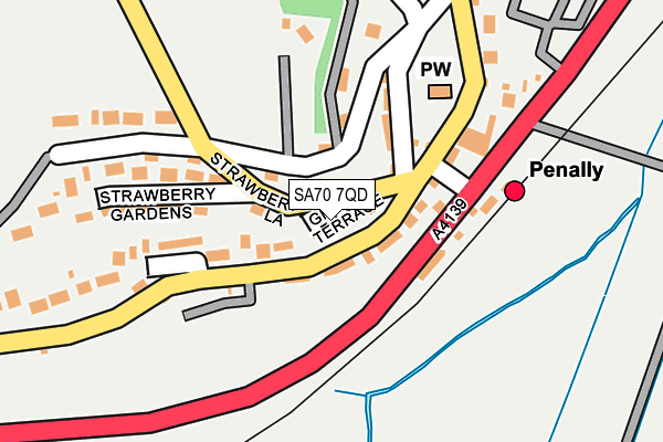 SA70 7QD map - OS OpenMap – Local (Ordnance Survey)