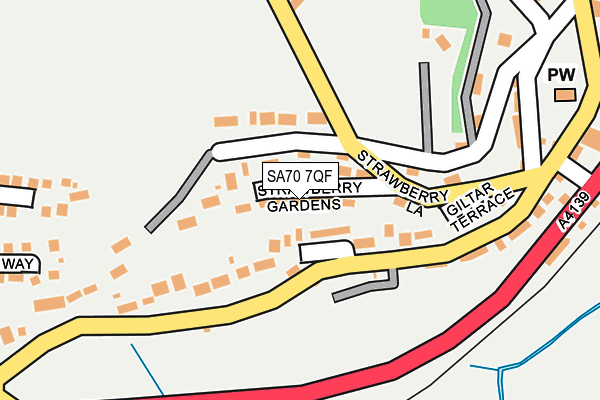 SA70 7QF map - OS OpenMap – Local (Ordnance Survey)