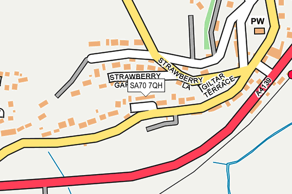 SA70 7QH map - OS OpenMap – Local (Ordnance Survey)