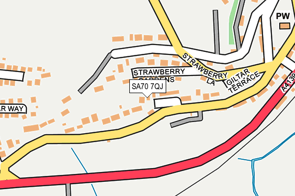 SA70 7QJ map - OS OpenMap – Local (Ordnance Survey)