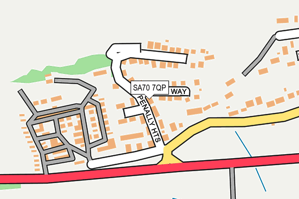 SA70 7QP map - OS OpenMap – Local (Ordnance Survey)