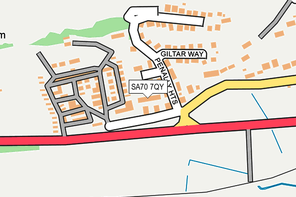 SA70 7QY map - OS OpenMap – Local (Ordnance Survey)