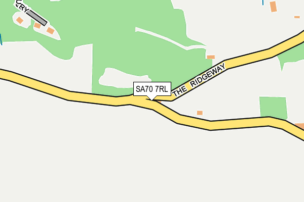 SA70 7RL map - OS OpenMap – Local (Ordnance Survey)