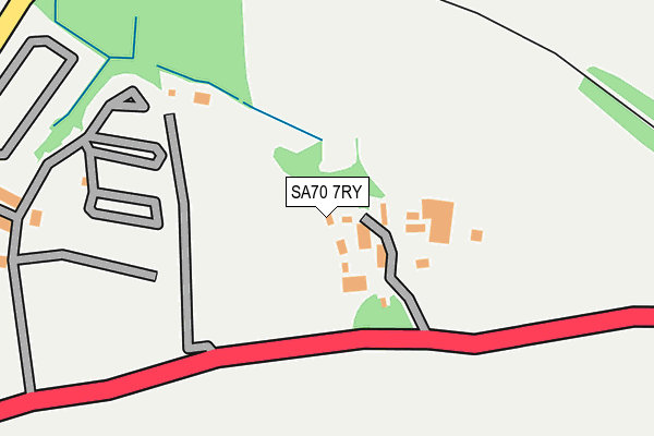 SA70 7RY map - OS OpenMap – Local (Ordnance Survey)