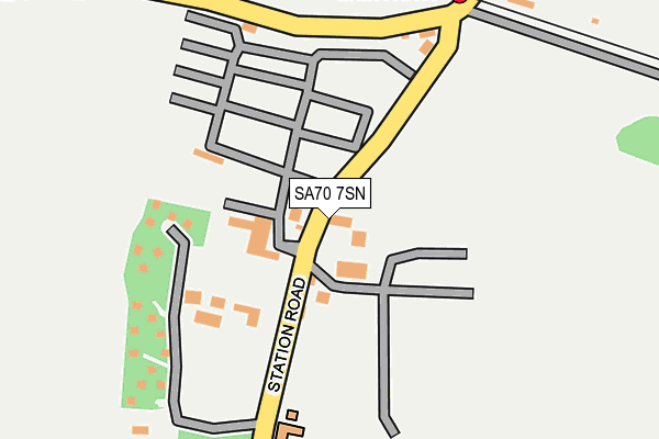 SA70 7SN map - OS OpenMap – Local (Ordnance Survey)