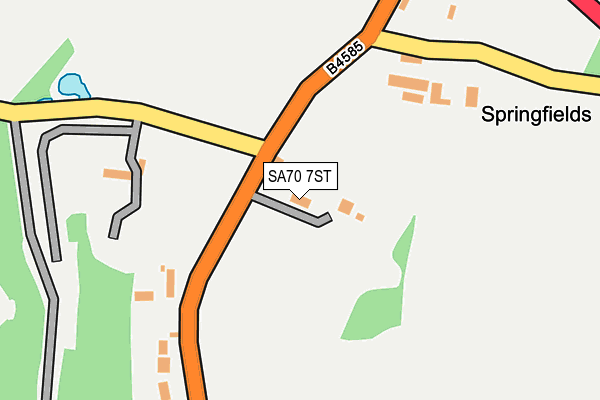SA70 7ST map - OS OpenMap – Local (Ordnance Survey)