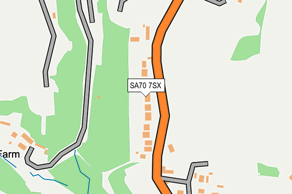 SA70 7SX map - OS OpenMap – Local (Ordnance Survey)