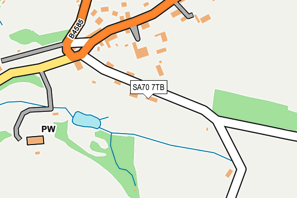 SA70 7TB map - OS OpenMap – Local (Ordnance Survey)