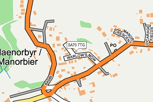 SA70 7TG map - OS OpenMap – Local (Ordnance Survey)
