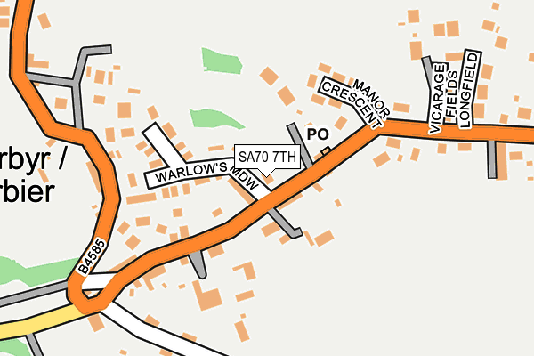 SA70 7TH map - OS OpenMap – Local (Ordnance Survey)