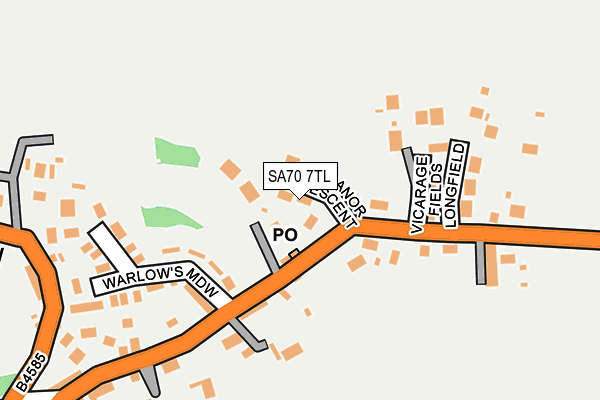 SA70 7TL map - OS OpenMap – Local (Ordnance Survey)