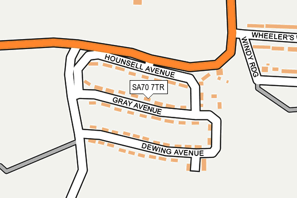 SA70 7TR map - OS OpenMap – Local (Ordnance Survey)