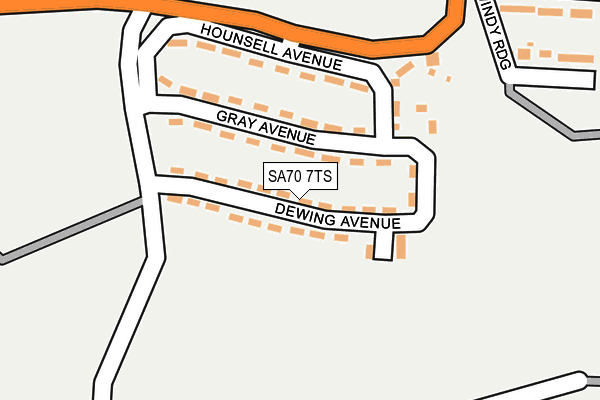 SA70 7TS map - OS OpenMap – Local (Ordnance Survey)