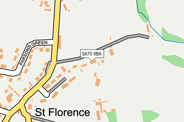 SA70 8BA map - OS OpenMap – Local (Ordnance Survey)