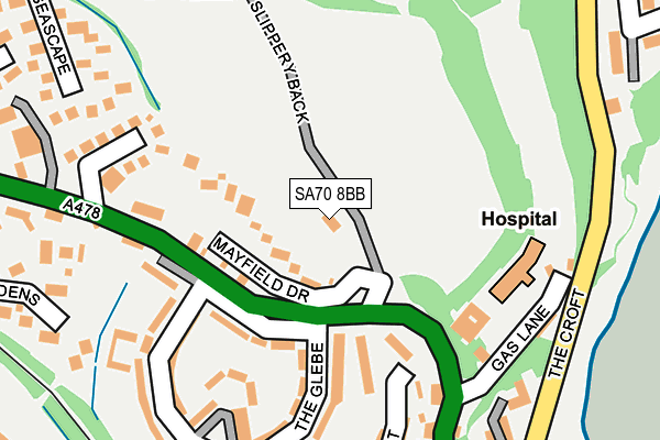 SA70 8BB map - OS OpenMap – Local (Ordnance Survey)