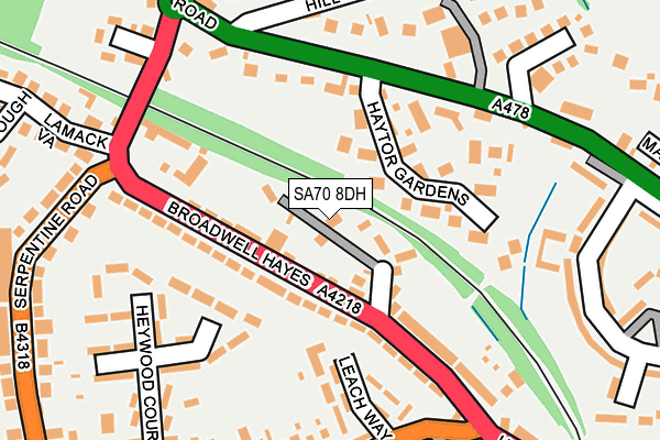 SA70 8DH map - OS OpenMap – Local (Ordnance Survey)