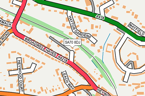 SA70 8DJ map - OS OpenMap – Local (Ordnance Survey)