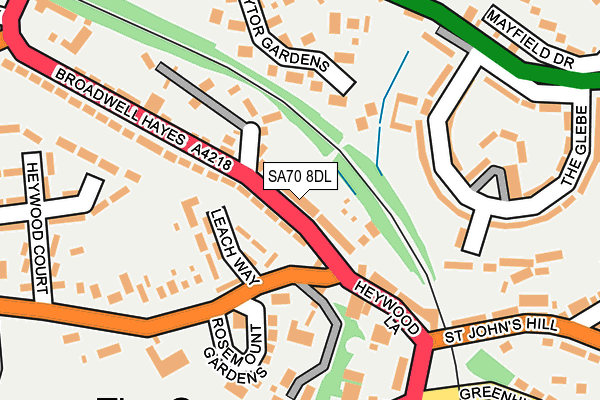 SA70 8DL map - OS OpenMap – Local (Ordnance Survey)