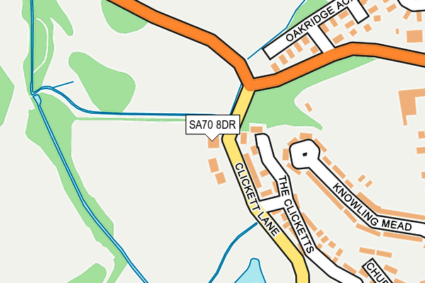 SA70 8DR map - OS OpenMap – Local (Ordnance Survey)