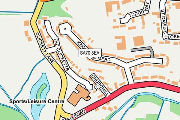 SA70 8EA map - OS OpenMap – Local (Ordnance Survey)
