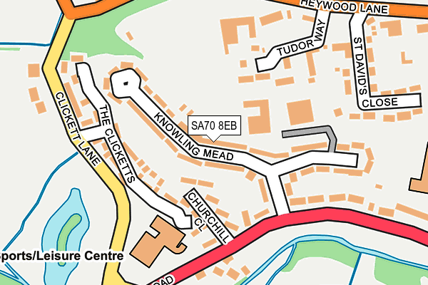 SA70 8EB map - OS OpenMap – Local (Ordnance Survey)