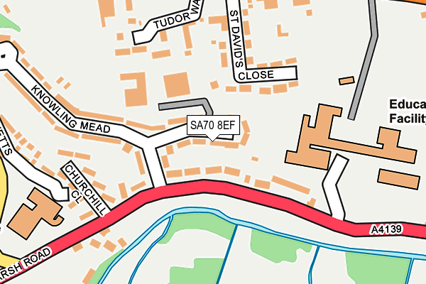 SA70 8EF map - OS OpenMap – Local (Ordnance Survey)