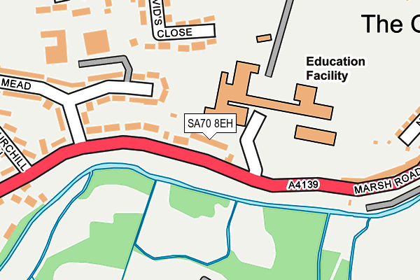 SA70 8EH map - OS OpenMap – Local (Ordnance Survey)