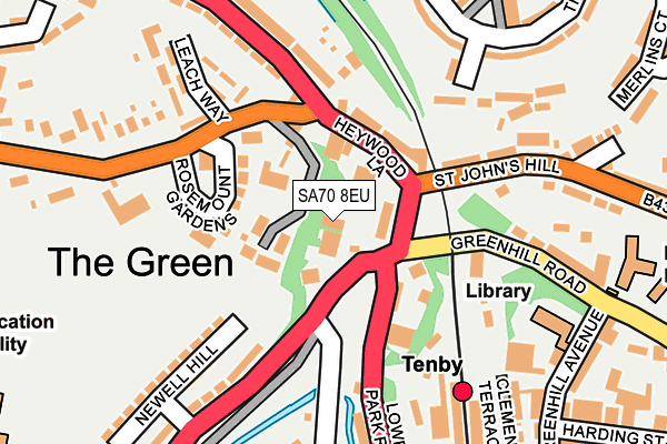 SA70 8EU map - OS OpenMap – Local (Ordnance Survey)