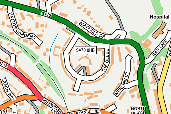 SA70 8HB map - OS OpenMap – Local (Ordnance Survey)