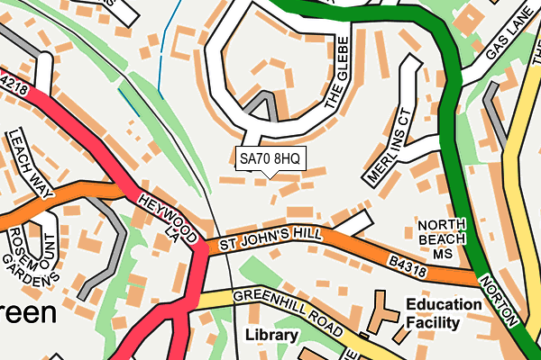 SA70 8HQ map - OS OpenMap – Local (Ordnance Survey)