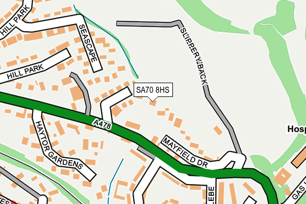 SA70 8HS map - OS OpenMap – Local (Ordnance Survey)
