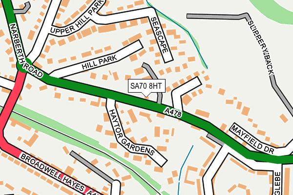 SA70 8HT map - OS OpenMap – Local (Ordnance Survey)