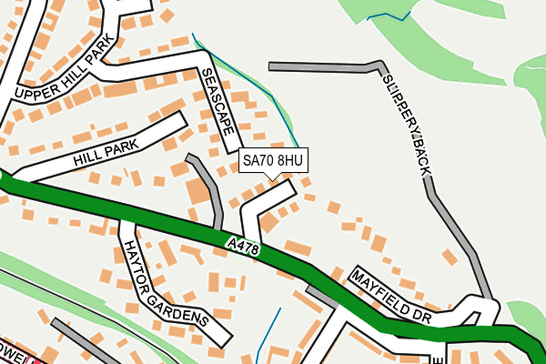 SA70 8HU map - OS OpenMap – Local (Ordnance Survey)